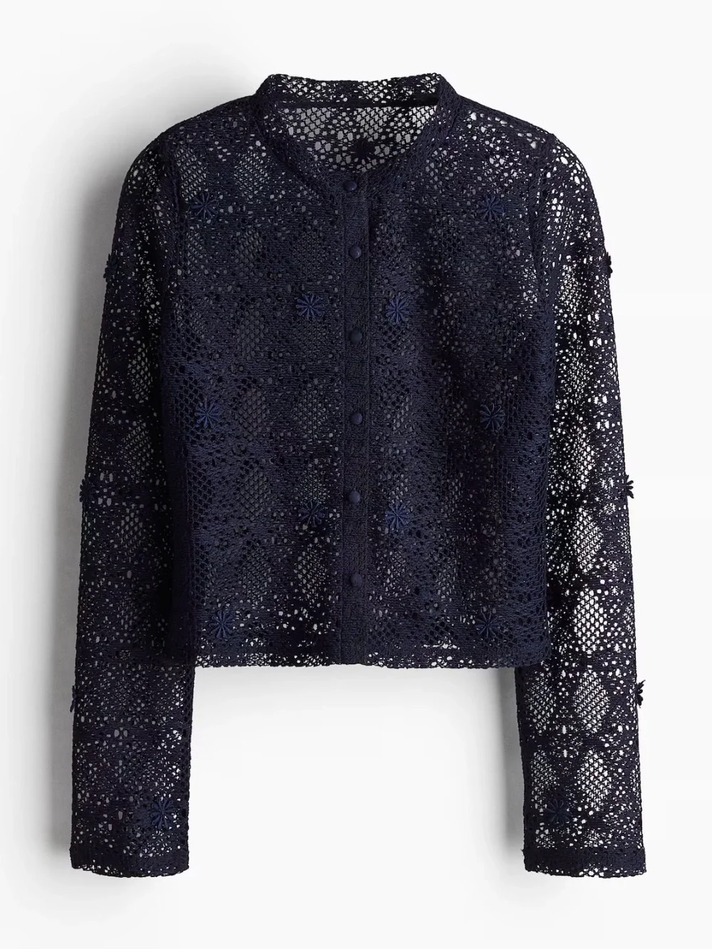 Hole pattern cardigan